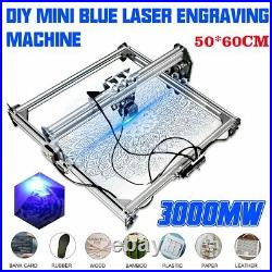 CNC 5065 Blue Laser Engraving Machine 2 Axis Engraver Wood Router Cutter Printer