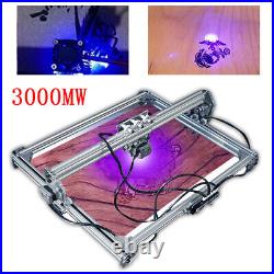 CNC Blue Laser Engraving Machine 2 Axis DIY Wood Router Cutter Printer 3000MW
