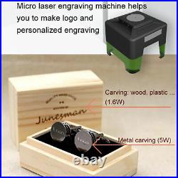 CNC Laser Engraver Cutting Bluetooth Woodworking 100x100mm DIY Logo Mark Printer