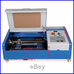 CO2 40W 110 Laser Engraving Cutting Machine Laser Engraver USB Port with Wheels