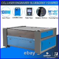 CO2 Laser Engraver Cutter 130W 55x35 140x90cm Engraving Machine Water Chiller