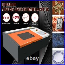 CO2 Laser Engraver Cutter Machine 40W with 8 x 12in Workbed K40 DIY Home Office