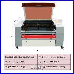 CO2 Laser Engraver Laser Engraving Cutting 80W Machine with 20 × 28 Inch Workbed