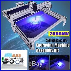 DIY 2000mw Desktop Laser Engraving Machine Logo Marking Printer Engraver 65x50cm