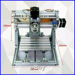 DIY 3Axis CNC Router Engraver 500MW Laser Cutter Head Machine Milling Metal Wood