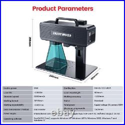 ENJOYWOOD Laser Engraver Marking Desktop 2in1 Engraving Machine 4K Accuracy US