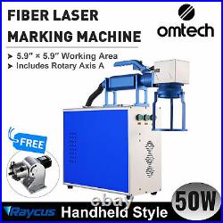 Fm118118-50h 50w Handheld Fiber Laser Marker Machine 5.9x5.9 With Rotary Axis A