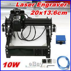 Laser Engraver 10W 20x14cm USB Desktop Stone Wood CNC Marking Engraving Machine