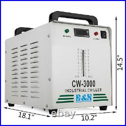 Laser Engraver 60W CW-3000 Industrial Water Cooler Chiller and CNC Rotary Axis
