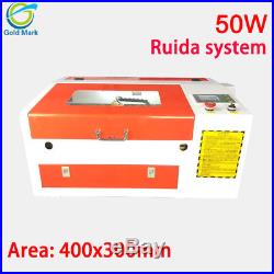 Laser engraving machine laser cutter Ruida system 50W 4030 CNC CO2 rubber