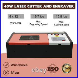 Lilypelle Upgraded 40W Laser Engraver Laser Engraving Cutting Machine 8×12 Area