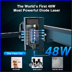 Longer 44-48W Laser Engraver High-Precision Cutting Machine for Wood and Metal