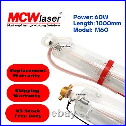 MCWlaser 60W CO2 Laser Tube Length 1000mm for Laser Engraver Cutter Machine