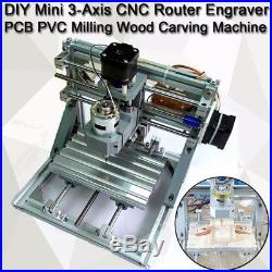 Mini 3 Axis Laser CNC 1610 Engraving Machine Pcb Milling Wood Carving Router
