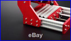 Mini DIY CNC 1208 Router Kit Wood Metal Engraver Milling Machine + 5500mW Laser