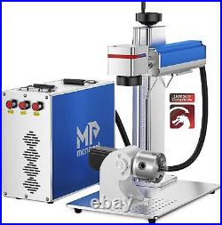 Monport 30W Fiber Laser Engraver with Rotary Axis 8 x 8 Laser Source Cutter