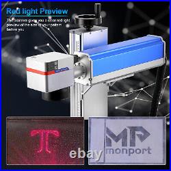 Monport 30W Fiber Laser Engraver with Rotary Axis 8 x 8 Laser Source Cutter