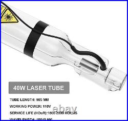 Monport 40W Laser Tube 700mm for CO2 Laser Engraver Engraving Machine 2000hr