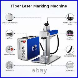 Monport 50w Fiber Laser Marking Machine 7.9x7.9 Laser Engraver With Rotary Axis