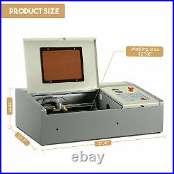 Monport Upgraded CO2 Laser Engraver Cutter 40W 12x8 Cutting Engraving Machine