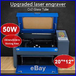 NEW 50W Laser Engraving Machine 2012 300 500mm CO2 Engraver Cutter W. Rotary