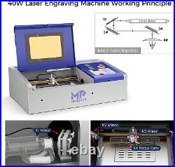 NEW Monport 40W Lightburn 8X12 K40+ CO2 Laser Engraver Cutter Red Dot Guidance