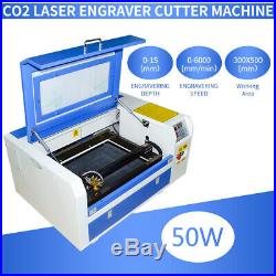 New 110V 50W CO2 Laser Engraving Machine Engraver Cutter USB Port 300x500mm DSP