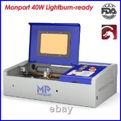 New Monport 40W CO2 Laser Engraving Cutting Machine Engraver Cutter 12x8 in K40+