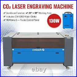 OMTech 130W 55x35in CO2 Laser Engraver Engraving Machine with 5200 Water Chiller