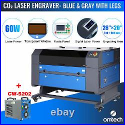 OMTech 28x20 inch 60W CO2 laser Engraver Cutter Ruida with CW-5202 Water Chiller