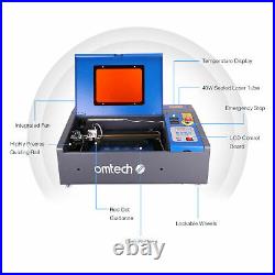 OMTech 40W 12x8 Inch USB Port CO2 Laser Engraver Cutter Red Dot Guidance K40