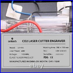 OMTech 40W 8 x 12in CO2 Laser Engraver Cutter with K40+ Motherboard & Lightburn