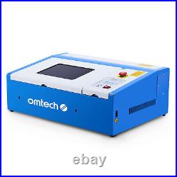OMTech 40W CO2 Laser Engraving Machine 8x12 Bed LaserDRW with K40 Rotary Axis