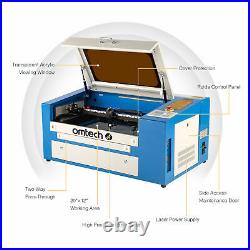 OMTech 50W 20x12 CO2 Laser Engraving Cutter withLightburn & Rotary Axis