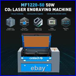 OMTech 50W CO2 Laser Engraver Cutter Machine with 12x20 Inch Workbed Ruida Panel