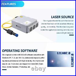OMTech 50W Raycus 11.8 x11.8in Fiber Laser Marking Metal Engraver w Rotary Axis