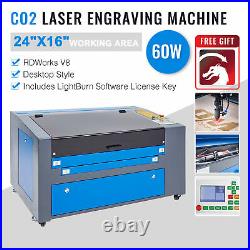 OMTech 60W 24x16 Inch CO2 Laser Engraver Cutter Machine Ruida with Lightburn