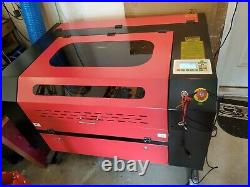 OMTech 60W Ruida CO2 Laser Engraver Cutter with 28x20 Workbed (Red & Black)