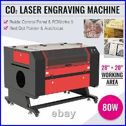OMTech 80W 28x20 CO2 Laser Cutting Machine w Ruida Controls Autofocus Air Assist