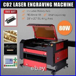 OMTech 80W 28x20 CO2 Laser Engraver Cutter with Cylinder Rotary Attachment