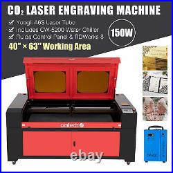 OMTech CO2 150W 63x40 Laser Cutter Engraver Yongli A6S Autofocus Water Chiller