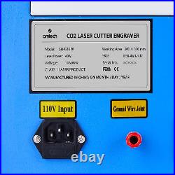 OMTech DF0812-40BW 40W 8x12 in K40 CO2 Laser Engraver Engraving Marking Machine