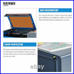 OMTech Upgraded 50W 12x20 CO2 Laser Engraver Cutter with Rotary Axis A & Ruida