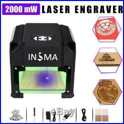 Real 2000mW USB Laser Engraver DIY Mark Printer Cutter Carver Machine 80x80mm
