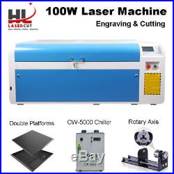 Reci 100W C02 Laser Cutter Engrave Machine CW5000 Chiller Ruida RDC6445 New