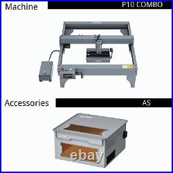 (Refurbished)ATEZR P10 10W Combo Set Laser Engraving Machine? 360°Rotating Rubber