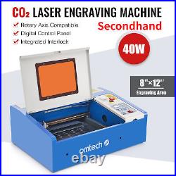 Secondhand 40W 12x 8 CO2 Laser Engraver Markers Machine Crafts USB Interface
