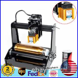 Small Cylindrical CNC Engraving Machine Portable Desktop Laser Engraver 15W