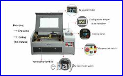 TEN-HIGH 40W CO2 Laser Engraver USB Laser Engraving Cutting Machine 300x400mm