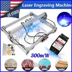 US 300mW 40x50cm Adjusted Laser Engraver CNC Desktop Wood Cutter Engraving DIY